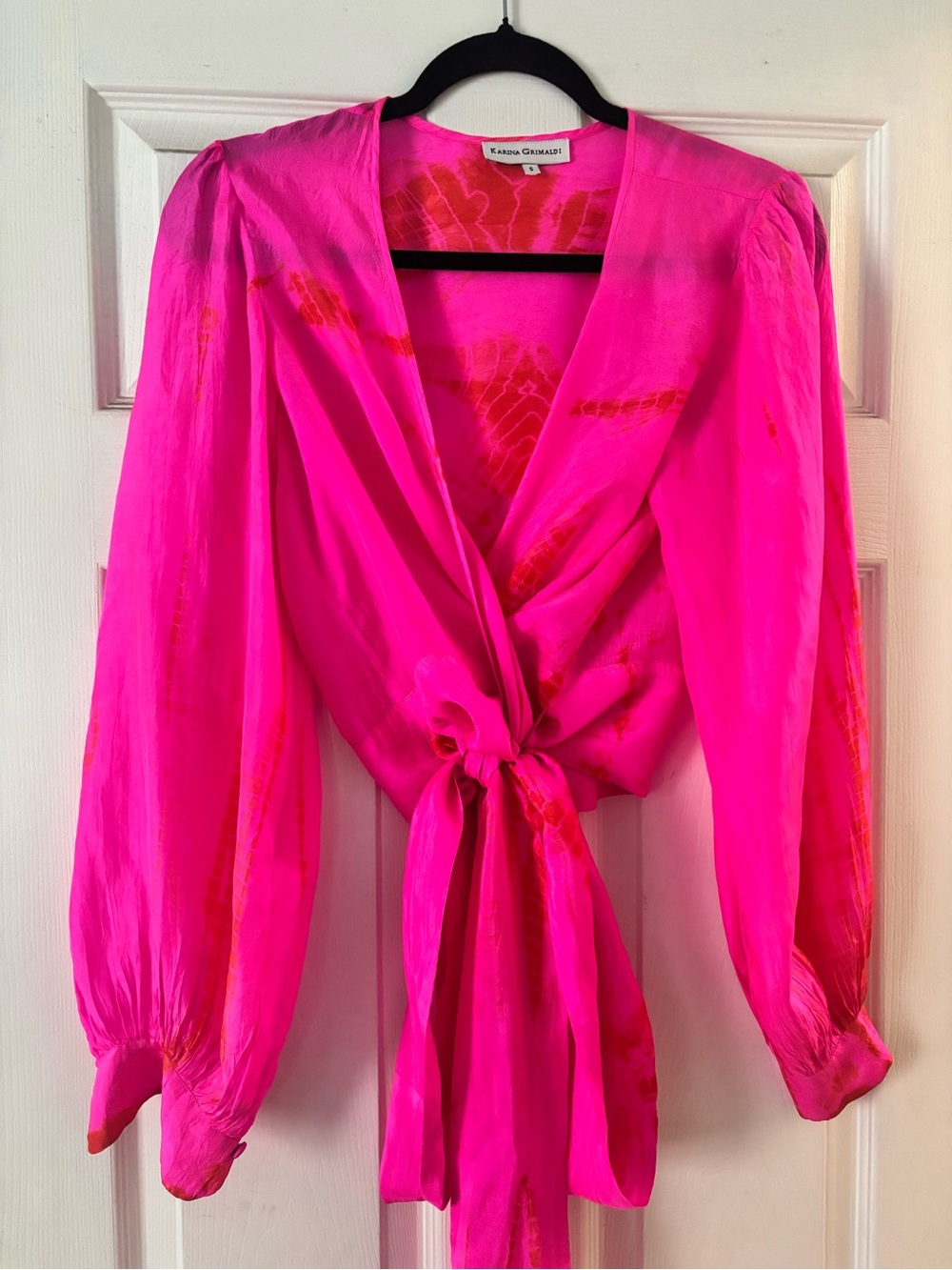 Karina Grimaldi tie front top